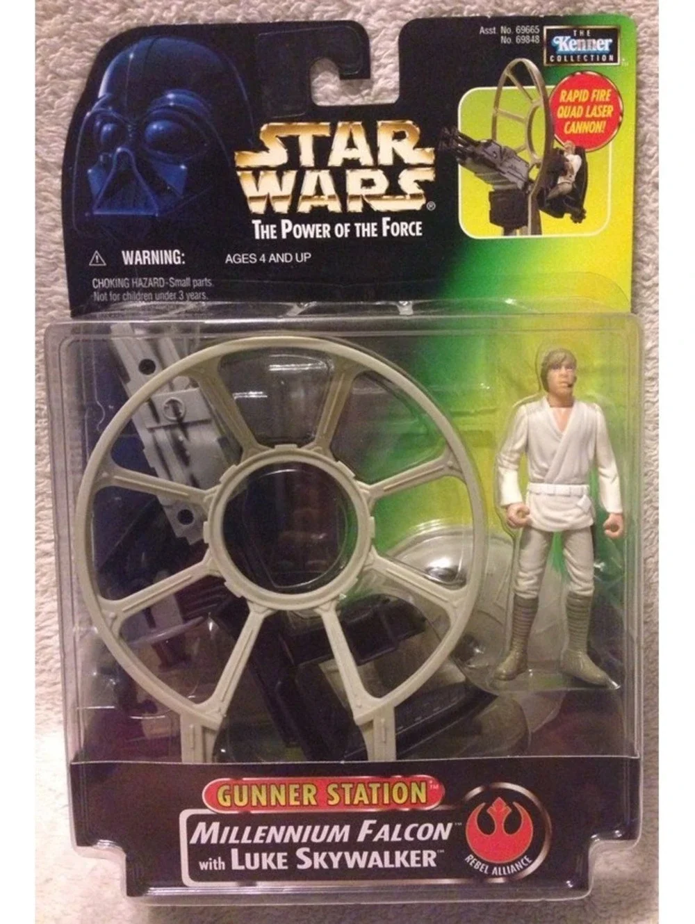Star Wars Millineum Falcon Gunner Station Han Solo Luke Skywalker POTF 1997